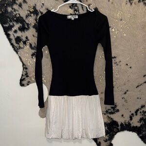 Madden Girl Black and White Midi Dress